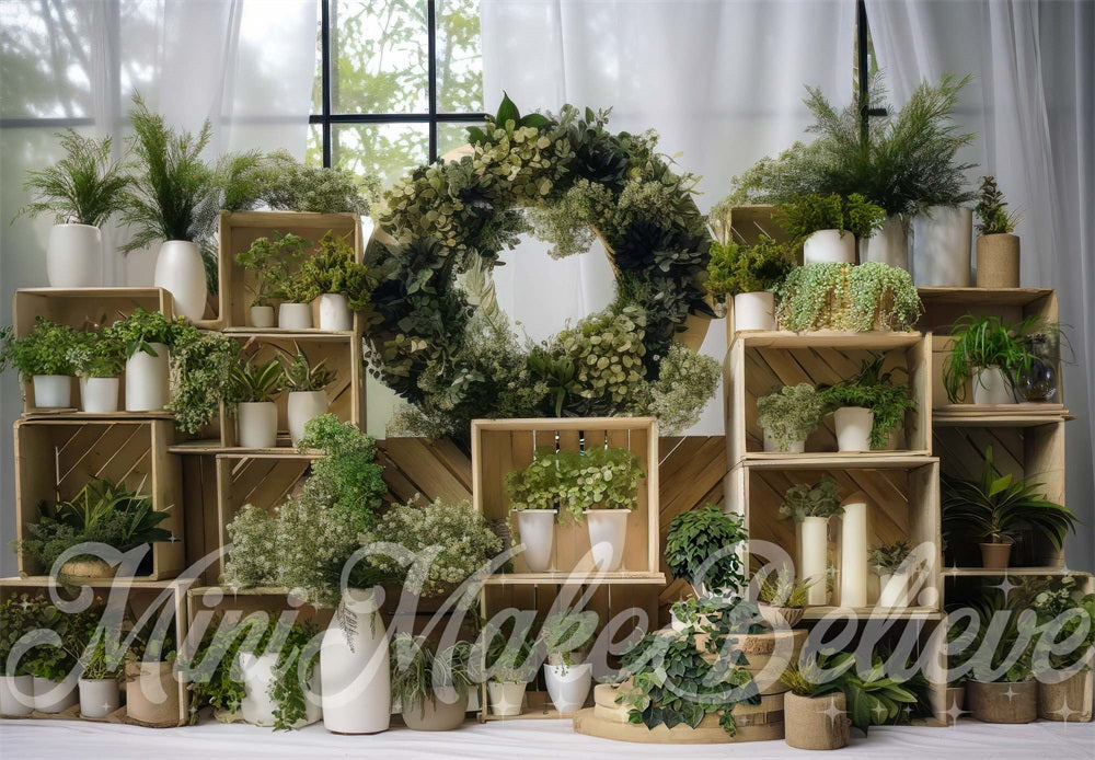 Greenhouse Crates Interior Backdrop Progettato da Mini MakeBelieve