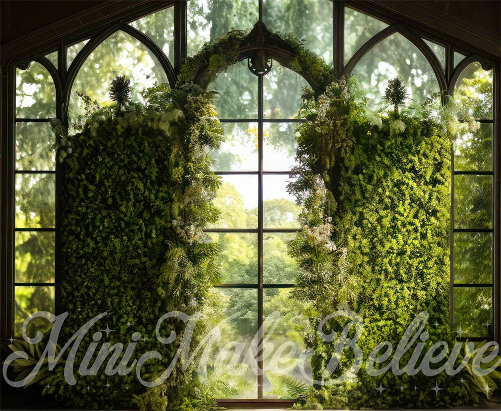 Invernadero de Interior con Ventanas de Fondo Verde Selva Diseñado por Mini MakeBelieve