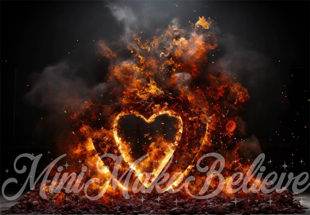 Valentine cuore fiamma sfondo progettato da Mini MakeBelieve
