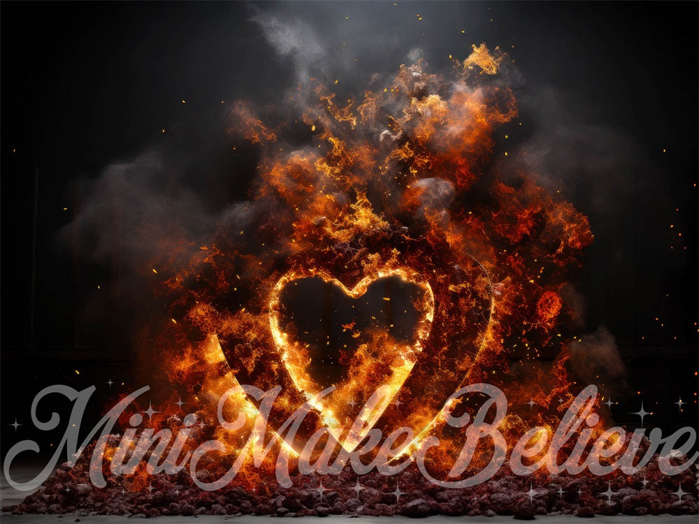 Valentine cuore fiamma sfondo progettato da Mini MakeBelieve