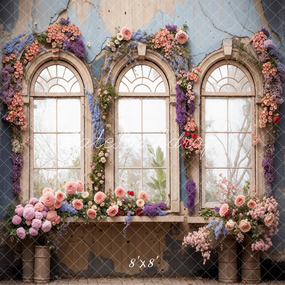 Kate Spring Flowers Windowsill Backdrop Designed by Chain Photography