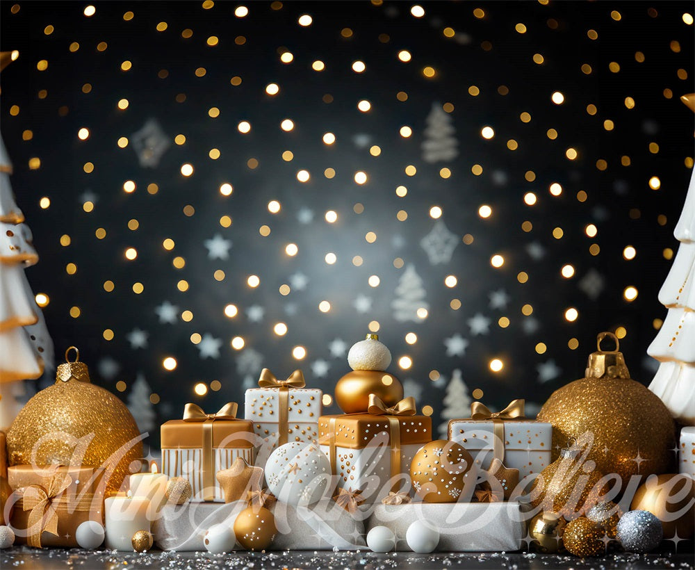 Fondo de regalos de caramelos de navidad diseñado por Mini MakeBelieve