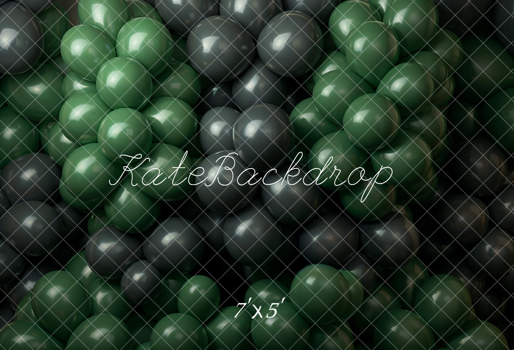 Fondo de pared con globos verdes diseñado por Emetselch