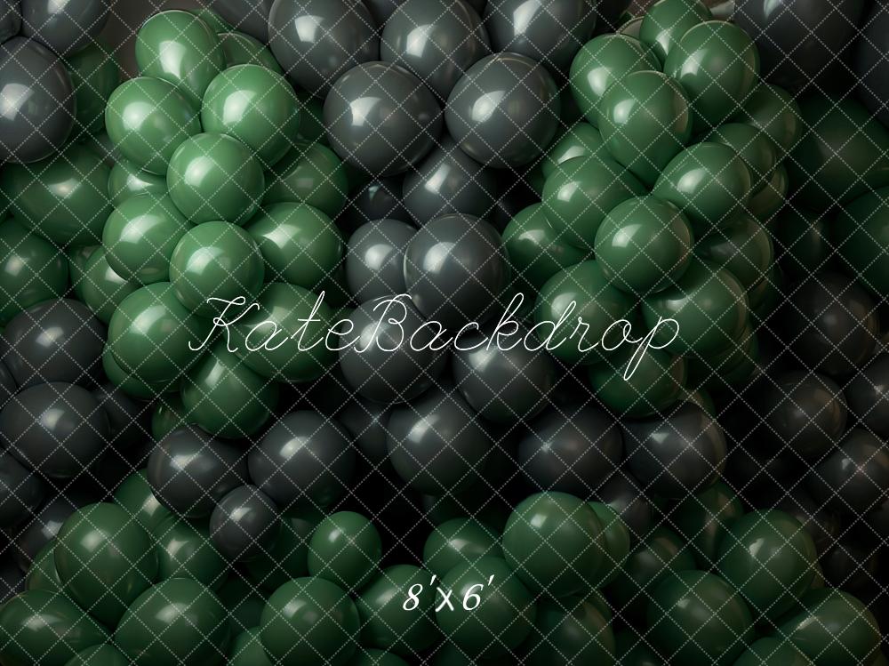 Fondo de pared con globos verdes diseñado por Emetselch