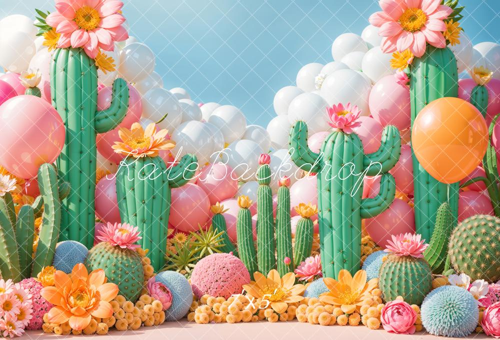 Kate Fairy Cactus Balloon Backdrop Designed by Emetselch