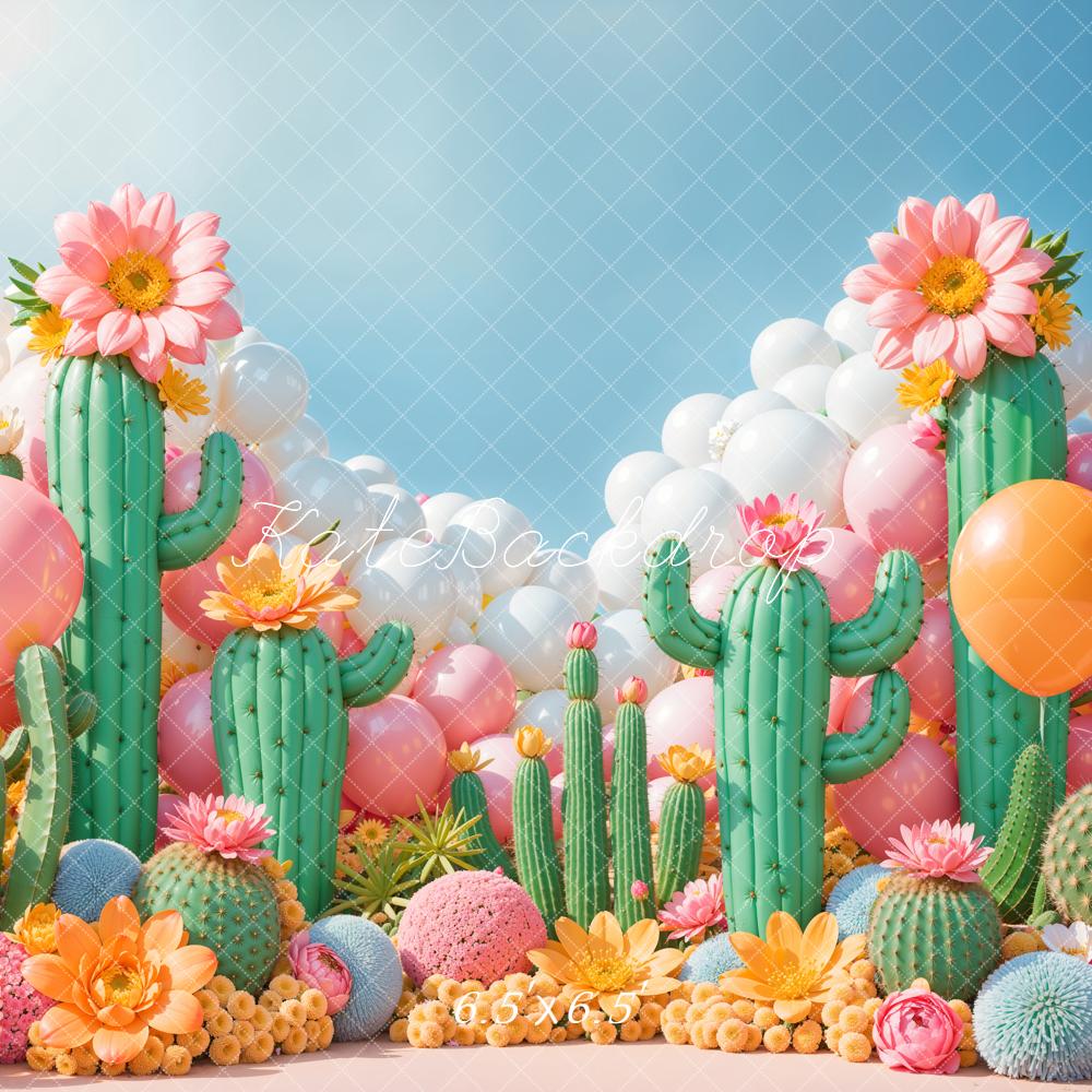 Fairy Cactus Balloon Foto Achtergrond Ontworpen door Emetselch.