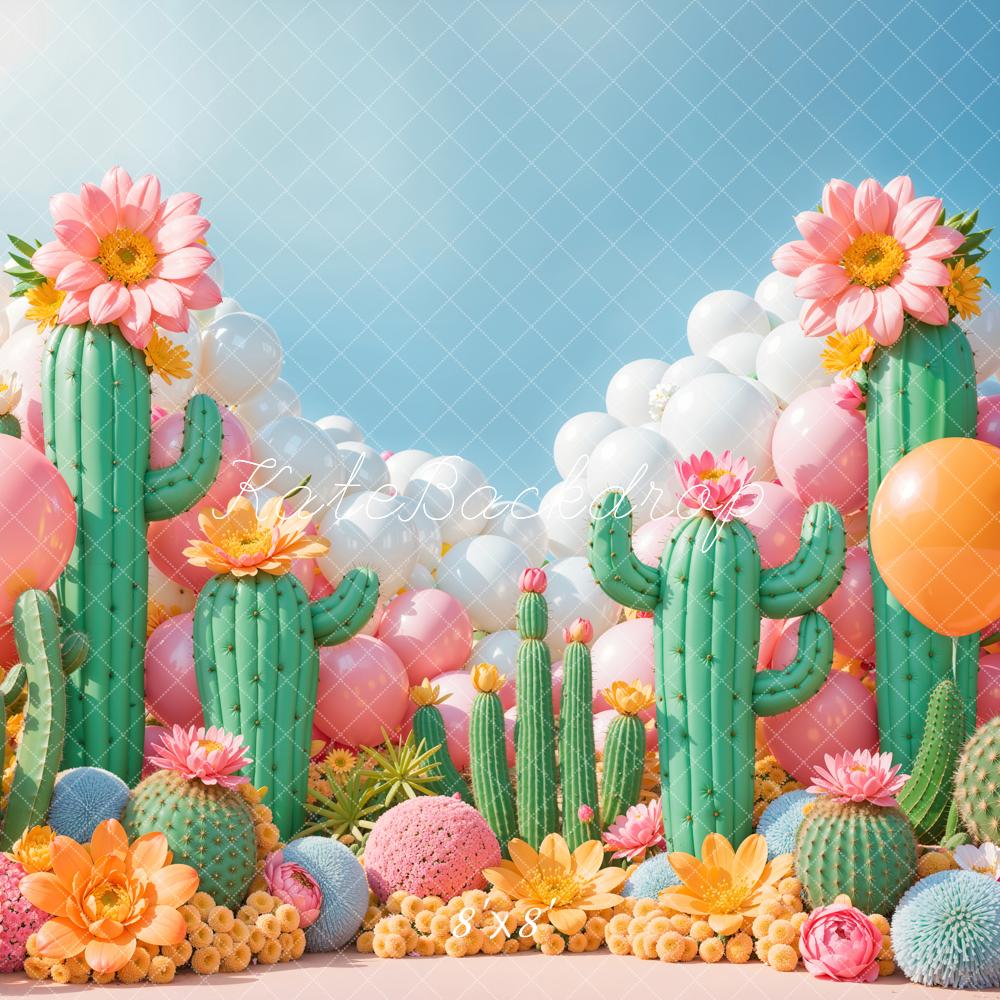 Fairy Cactus Balloon Foto Achtergrond Ontworpen door Emetselch.