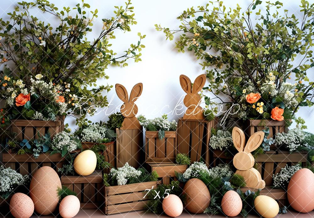 Kate Wooden Bunnies Easter Backdrop Designed by Patty Robert