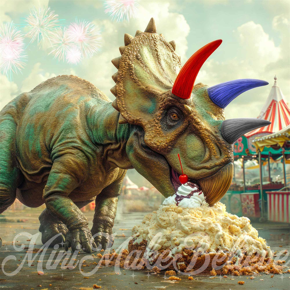 Dino Tricera Independence Sfondo Progettato da Mini MakeBelieve