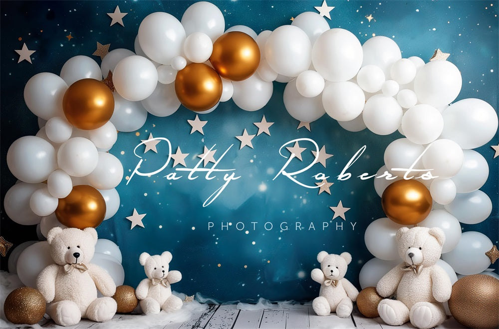 Kate White Balloons Arch and Bears Backdrop Designed by Patty Robert