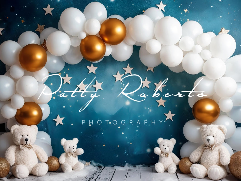 Kate White Balloons Arch and Bears Backdrop Designed by Patty Robert