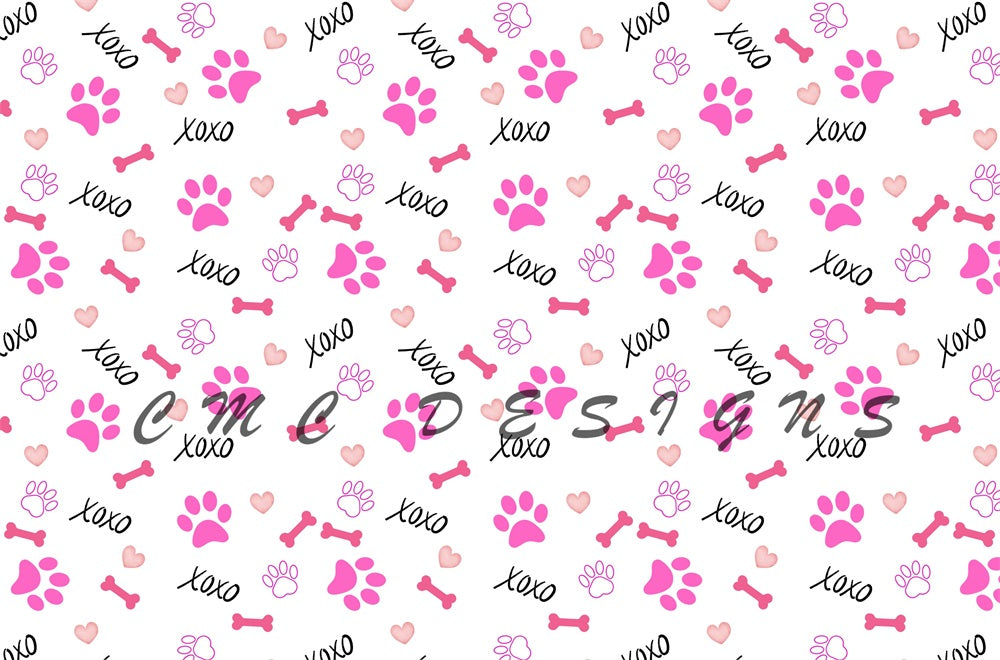 Sfondo per l'amore dei cuccioli rosa progettato da Candice Compton