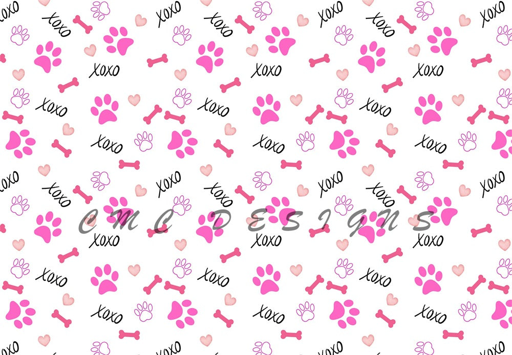 Sfondo per l'amore dei cuccioli rosa progettato da Candice Compton