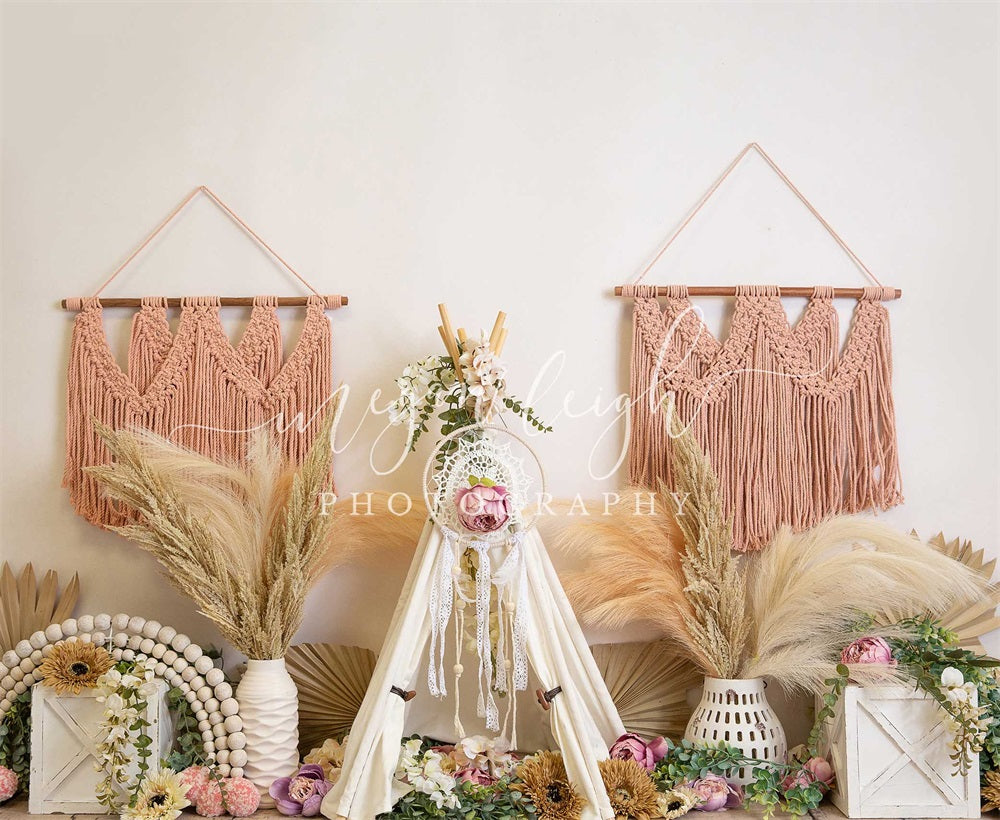 Fancy Fabric & Props Boho Oasis hot Photography Backdrop 7x6