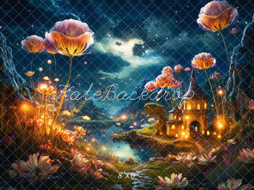 Kate Lotus Town In Summer Night Backdrop Designed by Chain Photography