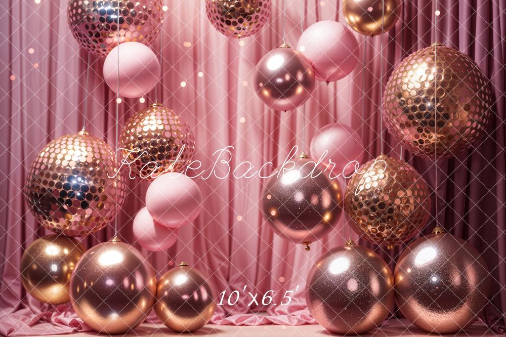 Kate Pink Balloon Curtain Backdrop Designed by Emetselch