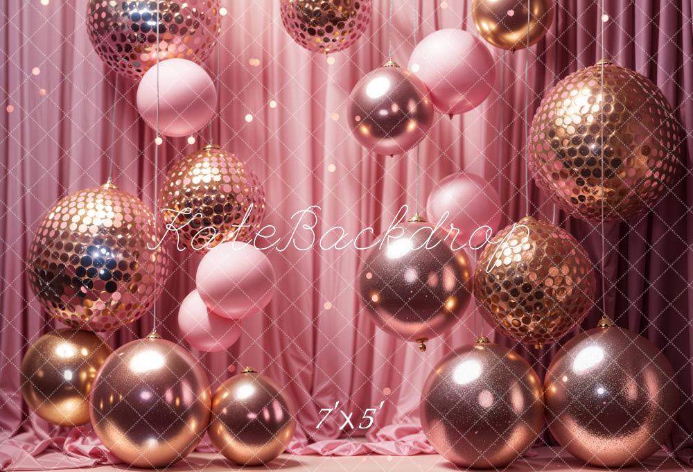 Kate Pink Balloon Curtain Backdrop Designed by Emetselch