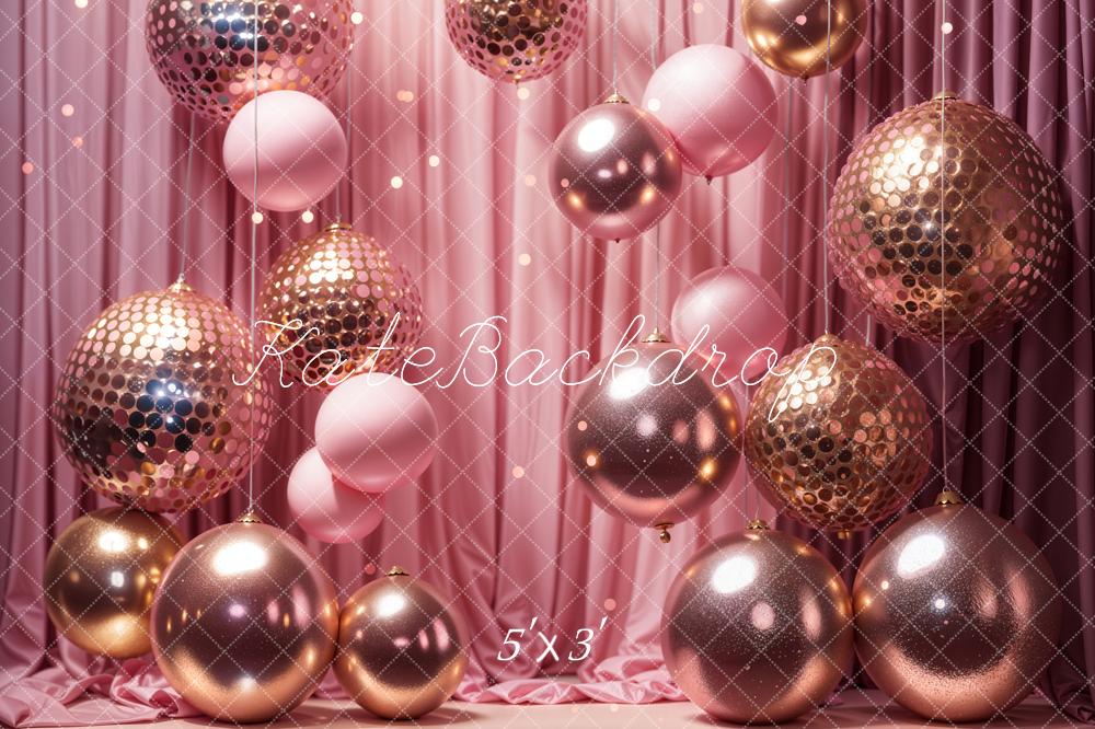 Kate Pink Balloon Curtain Backdrop Designed by Emetselch