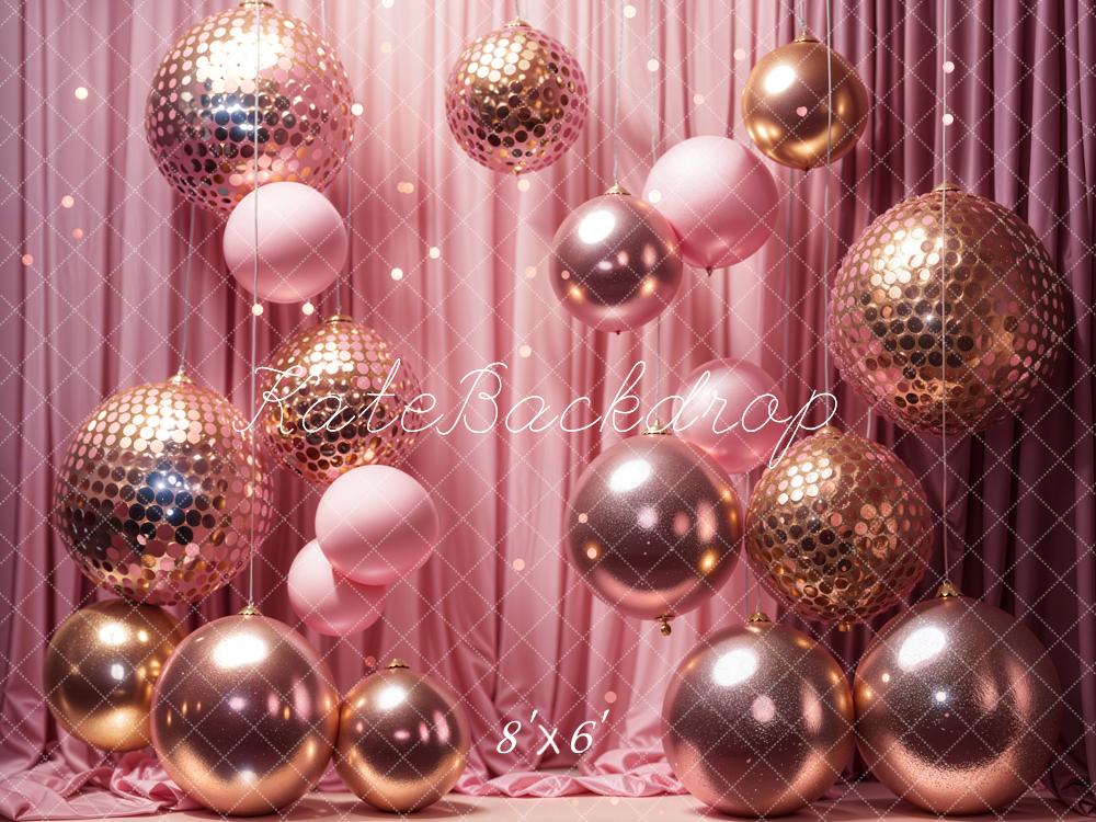 Kate Pink Balloon Curtain Backdrop Designed by Emetselch