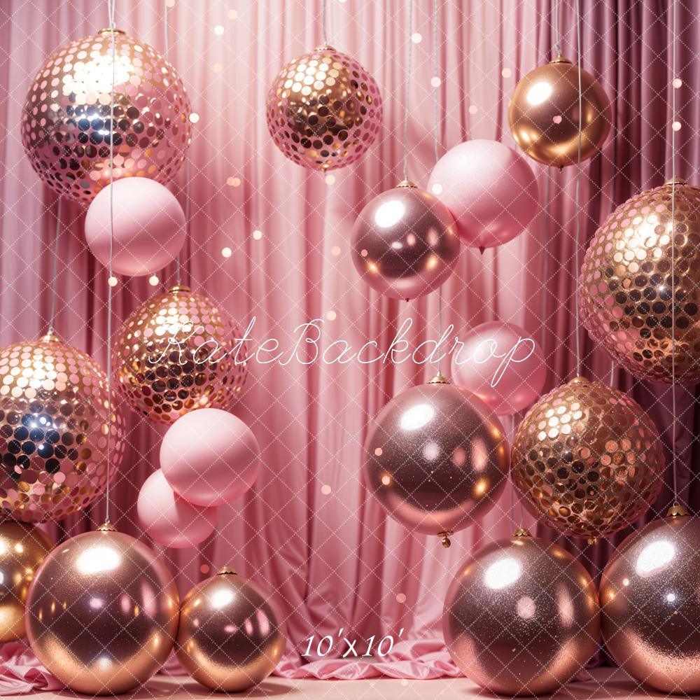 Kate Pink Balloon Curtain Backdrop Designed by Emetselch