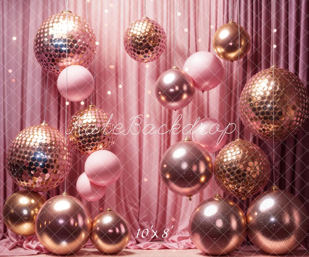 Kate Pink Balloon Curtain Backdrop Designed by Emetselch