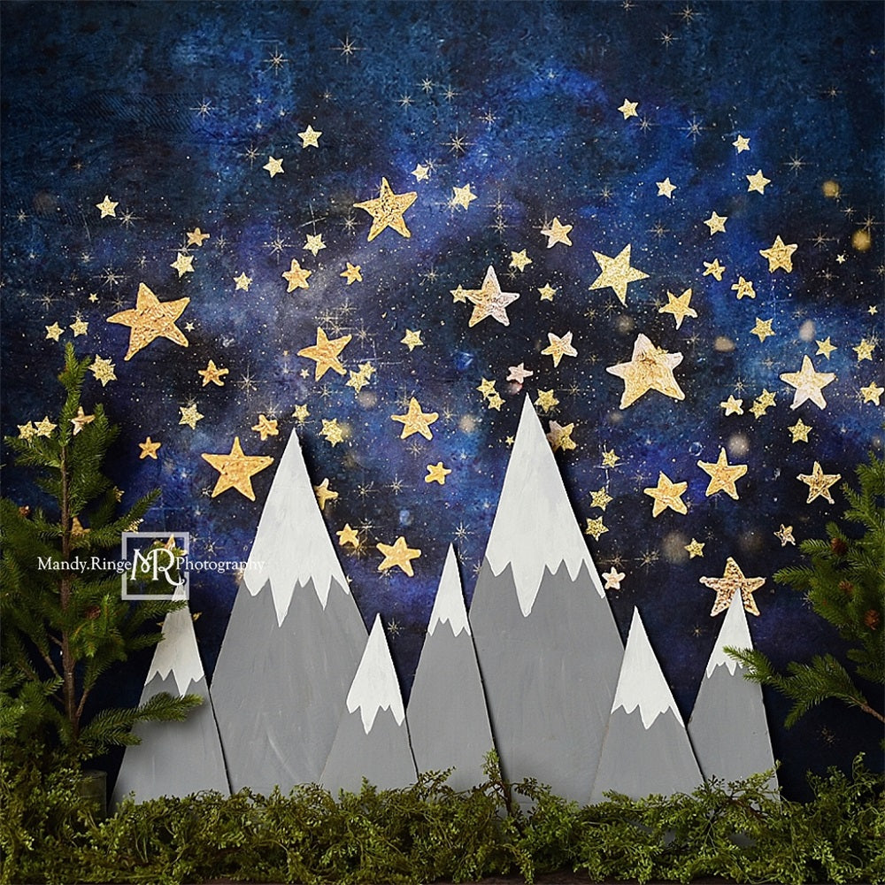 Kate Starry Night with Mountains Backdrop Designed by Mandy Ringe Photography