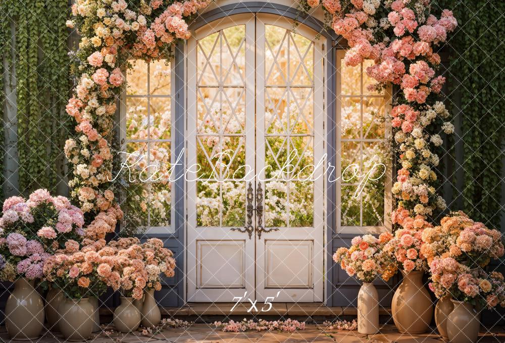 Kate Spring Flowers Window Door Backdrop Designed by Emetselch