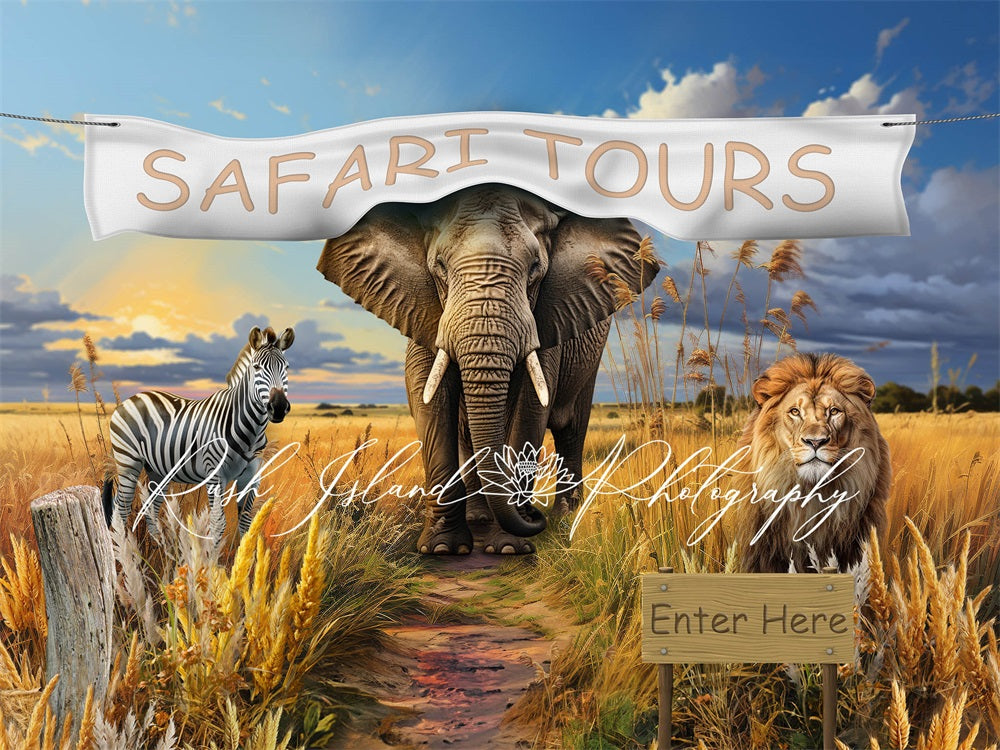 Sfondo per Safari Africano Autunnale Progettato da Laura Bybee