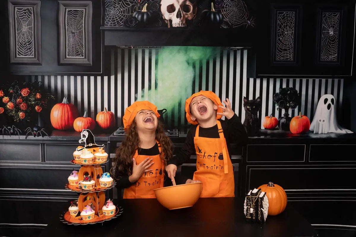 Halloween Keuken Foto Achtergrond Ontworpen door Mini MakeBelieve