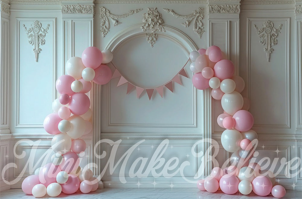 Diseño de Fondo de Fiesta Interior en Rosa de Lujo Creado por Mini MakeBelieve