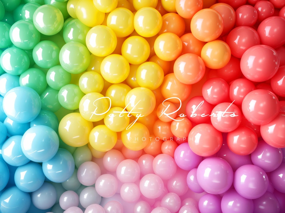 Kate Rainbow Balloon Wall Backdrop Designed by Patty Robert