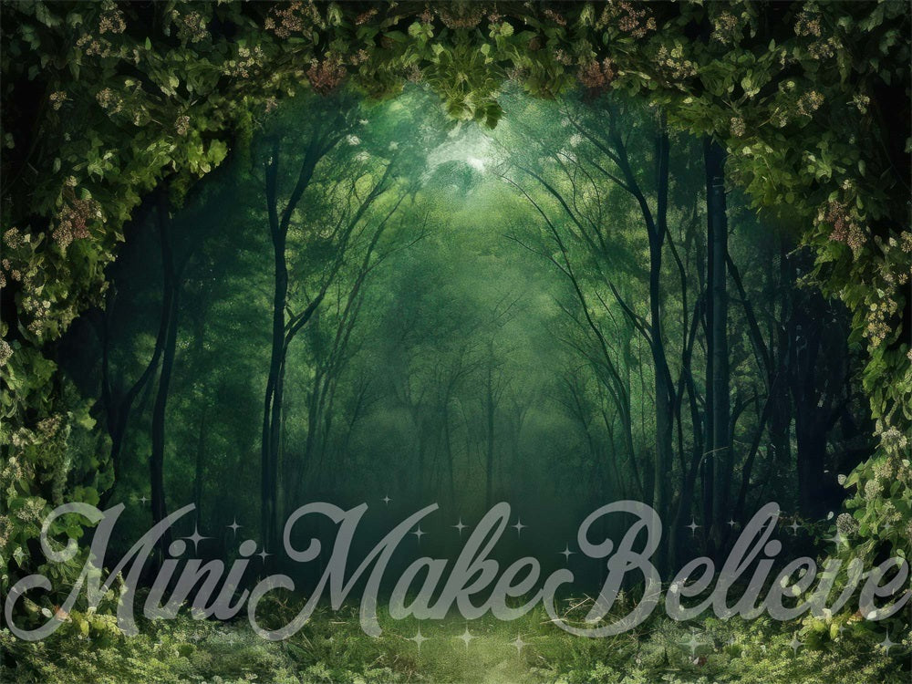 Kate Spring Green Forest Nature Arch Backdrop Designed by Mini MakeBelieve