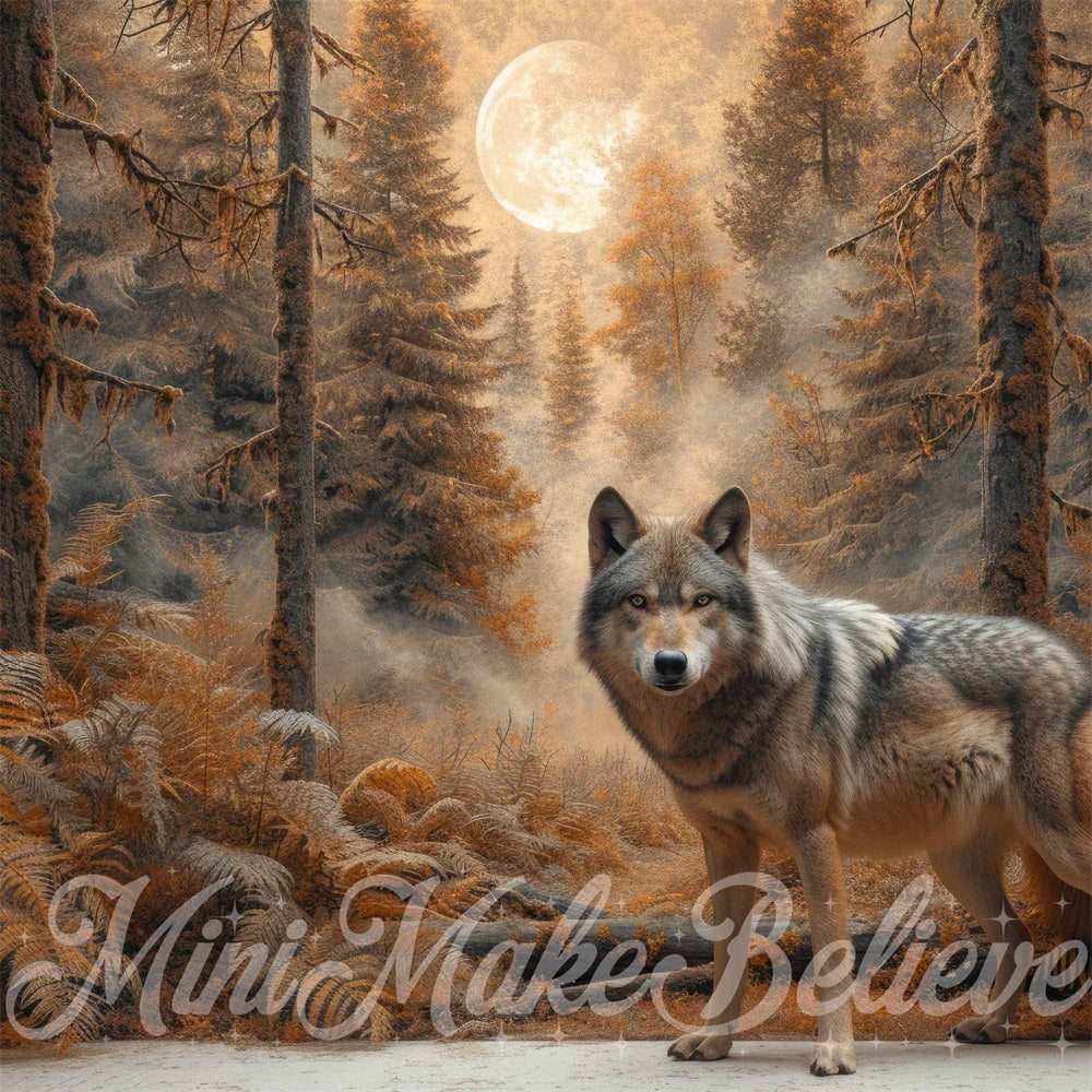 Pet Forest Wild Riding Hood Wolf Achtergrond Ontworpen door Mini MakeBelieve