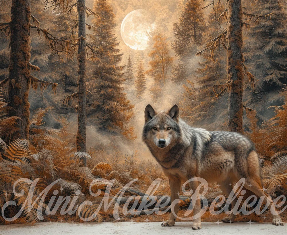 Pet Forest Wild Riding Hood Wolf Achtergrond Ontworpen door Mini MakeBelieve