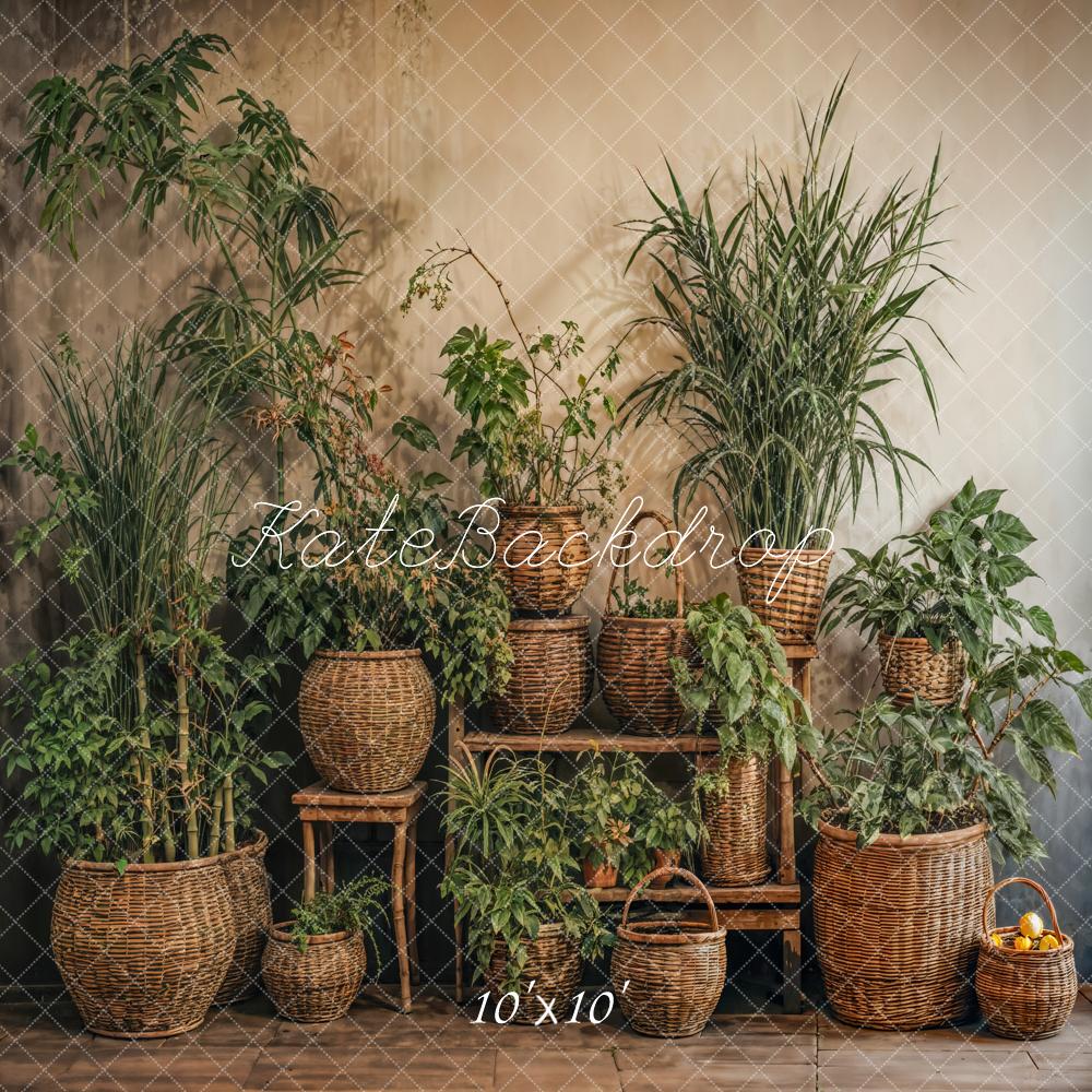 Kate Spring Green Plants Backdrop Designed by Emetselch