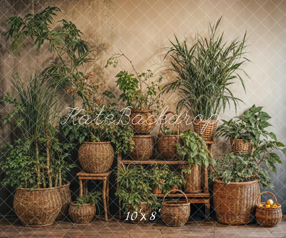 Kate Spring Green Plants Backdrop Designed by Emetselch