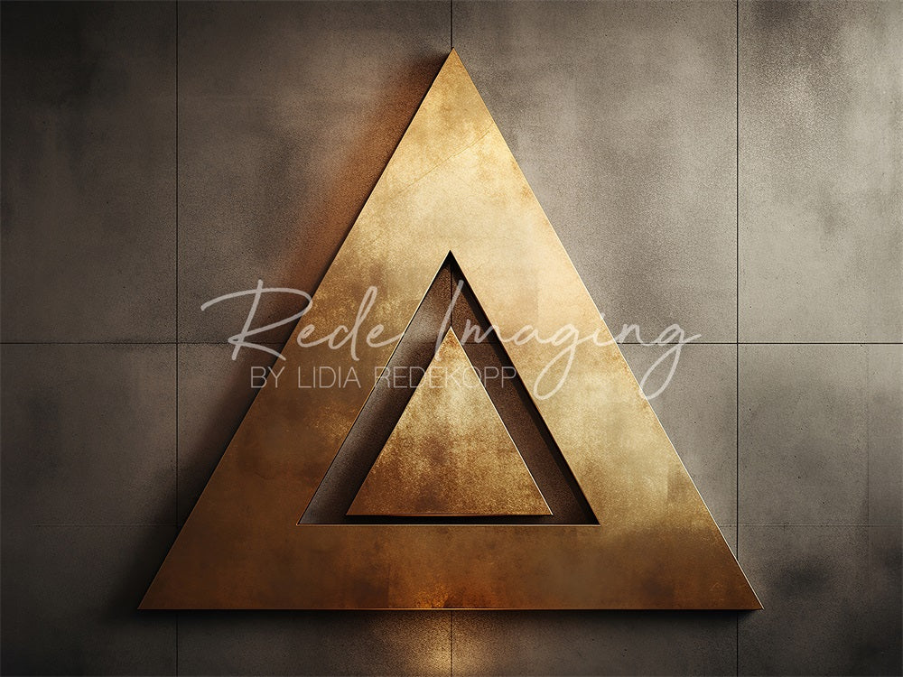 Kate Cool Urban Dark Golden Triangle Wall Backdrop Designed by Lidia Redekopp