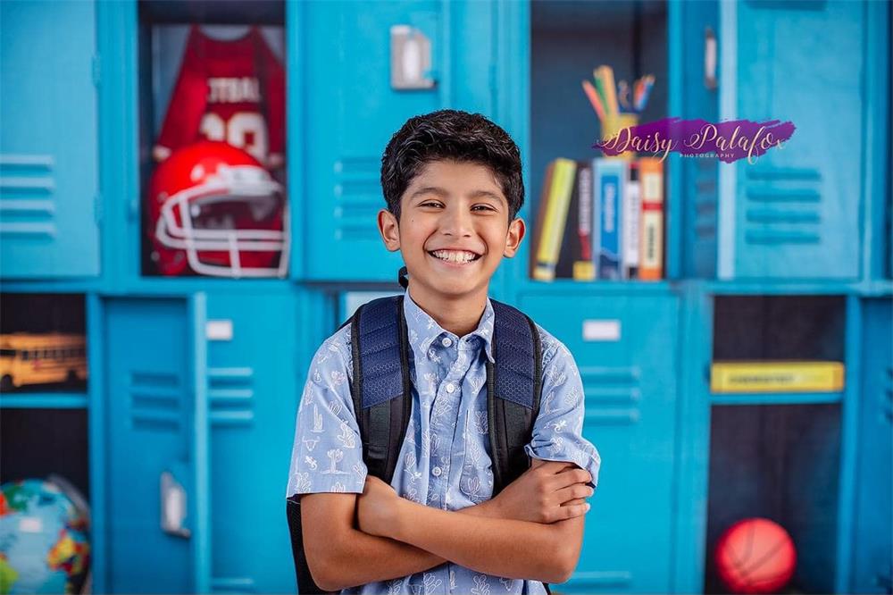 Kate Back to School /Graduation Season Blue Locker Backdrop Designed by Emetselch