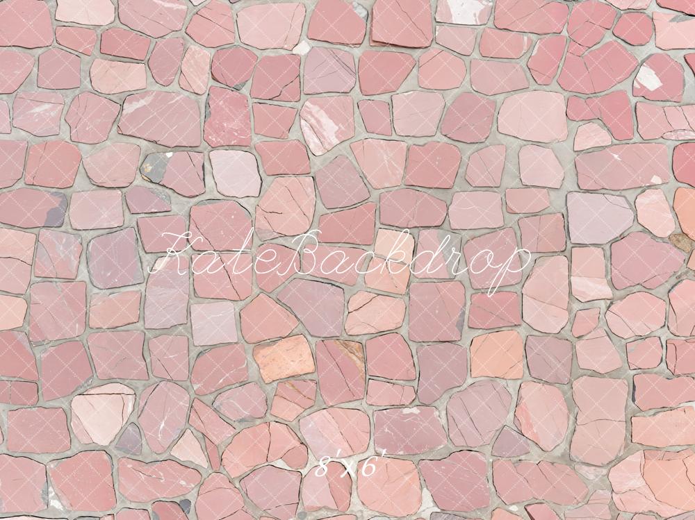 Kate Dark Pink Stone Path Floor Backdrop Designed by Kate Image