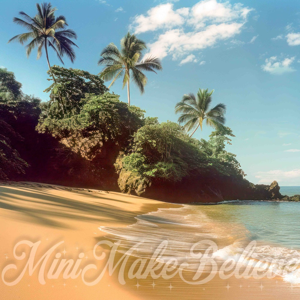 Fondo de pantalla de la Playa de Verano del Mar de la Isla diseñado por Mini MakeBelieve