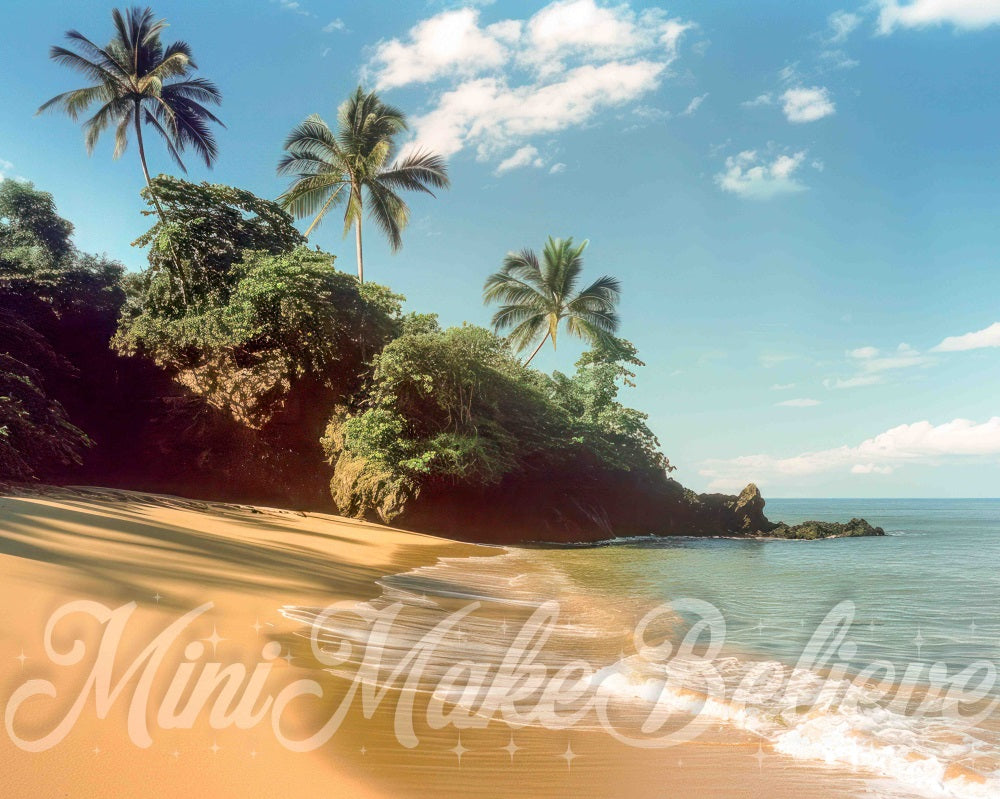 Fondo de pantalla de la Playa de Verano del Mar de la Isla diseñado por Mini MakeBelieve