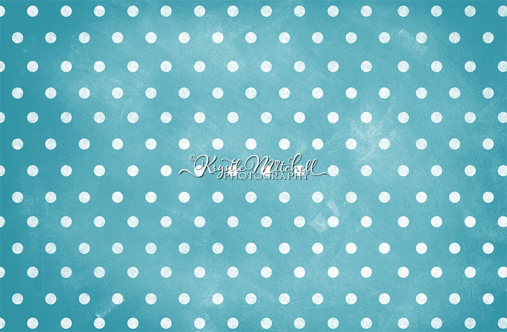 Kate White Polka Dot Teal Wall Backdrop Designed By Krystle Mitchell Photography