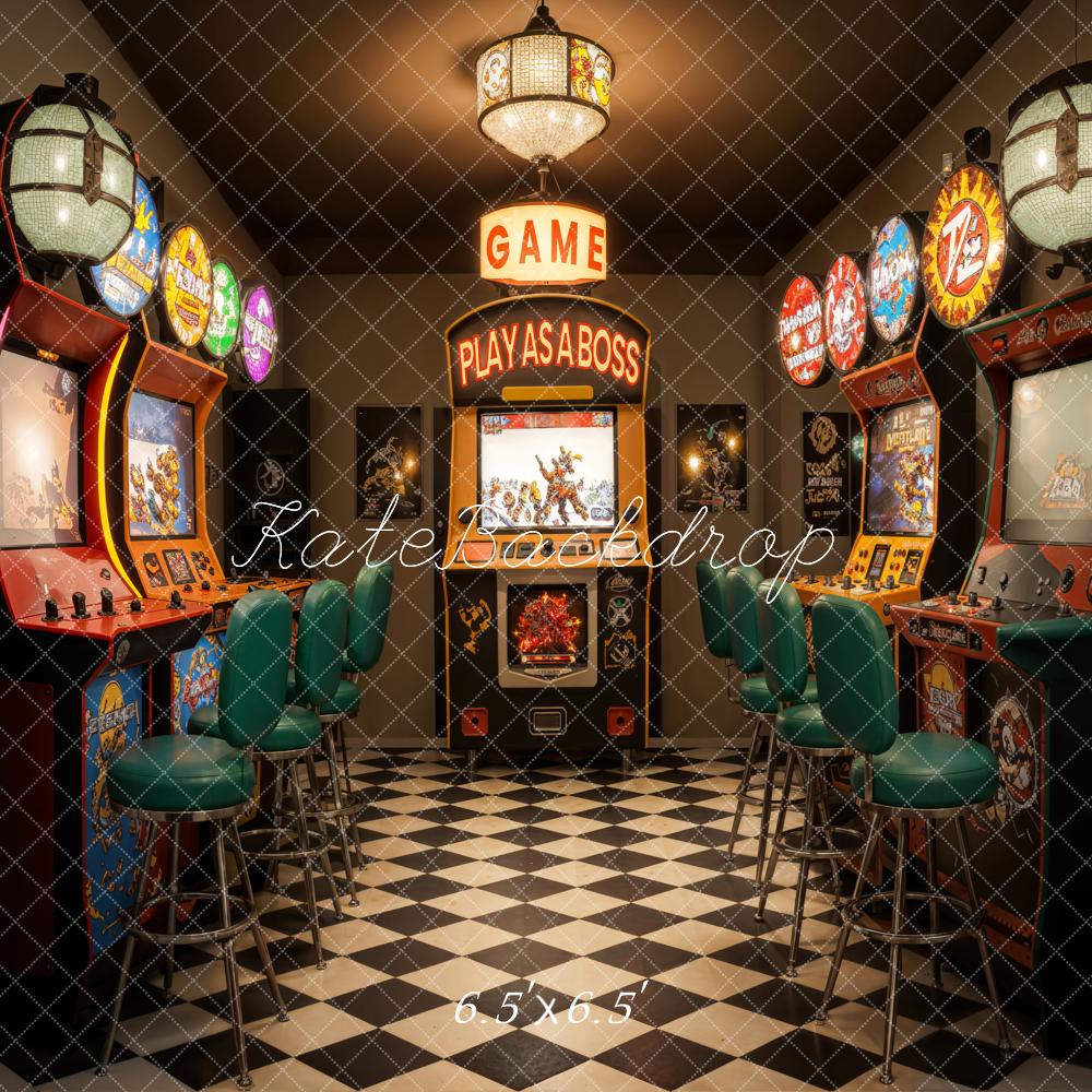 Kate Retro Colorful Game Lobby Backdrop Designed by Emetselch