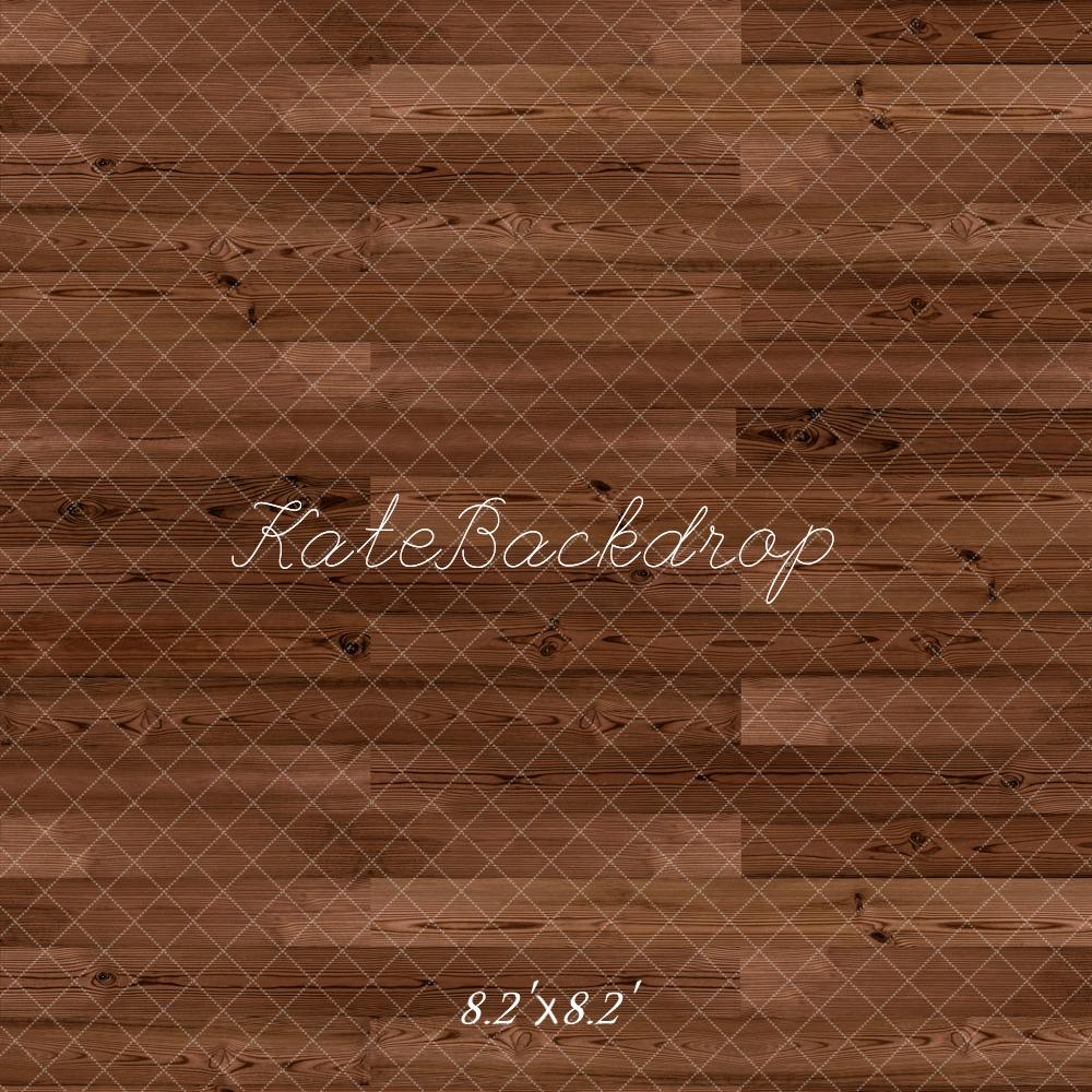Kate Dark Brown Wooden Striped Floor Backdrop Designed by Kate Image