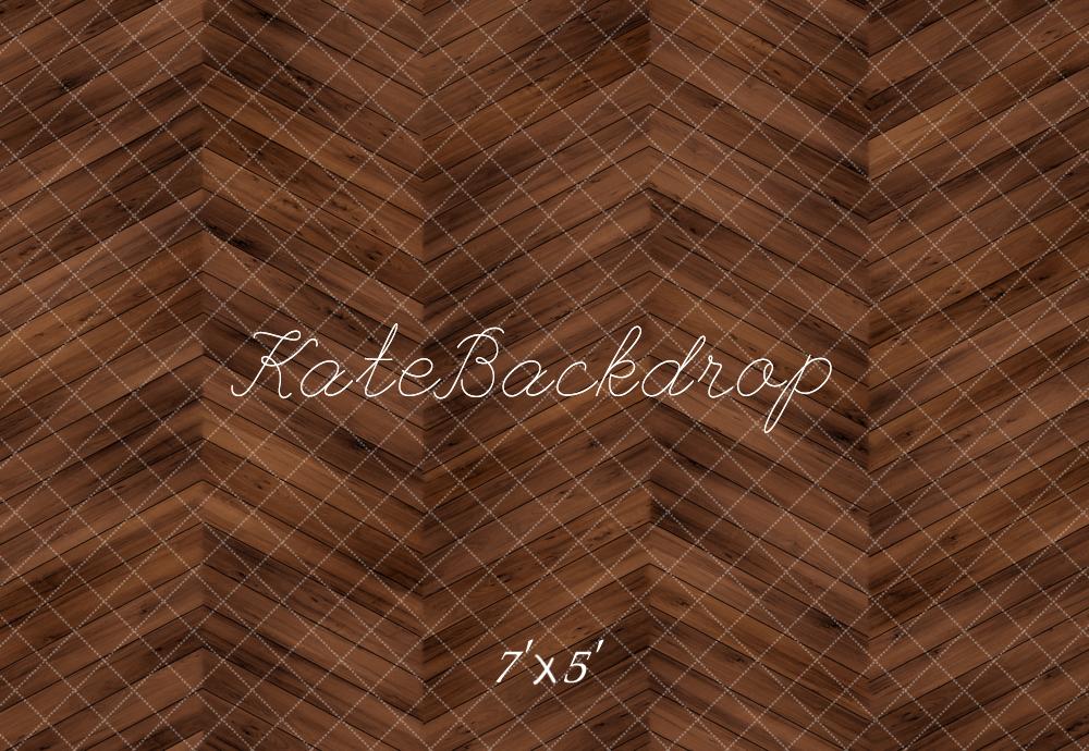 Kate Dark Brown Wood Floor Backdrop Designed by Kate Image