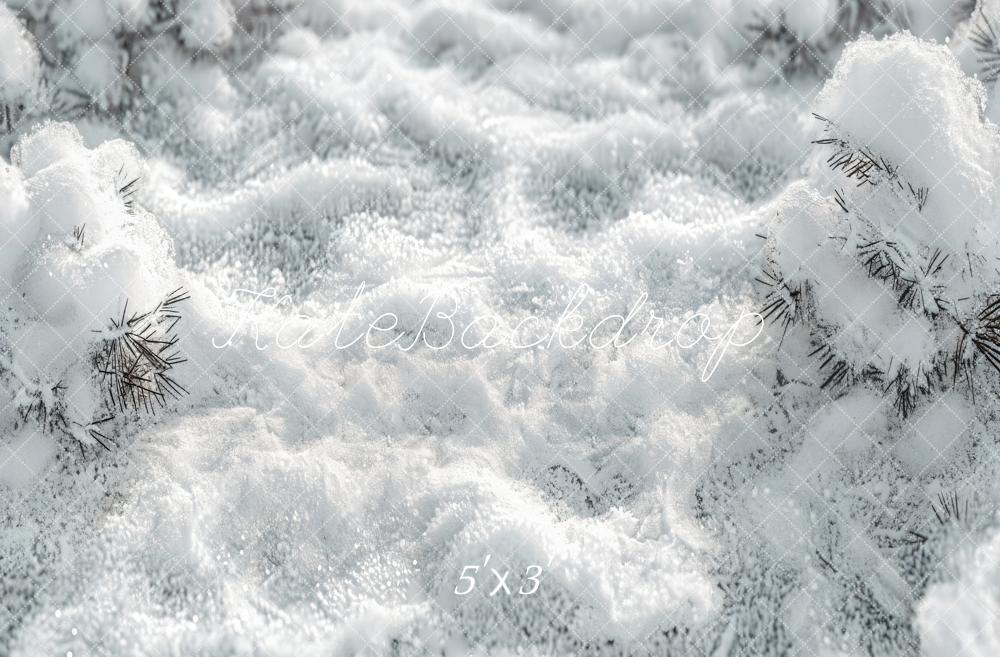 Witte Sneeuwland Vloer Achtergrond Ontworpen door Kate Afbeelding