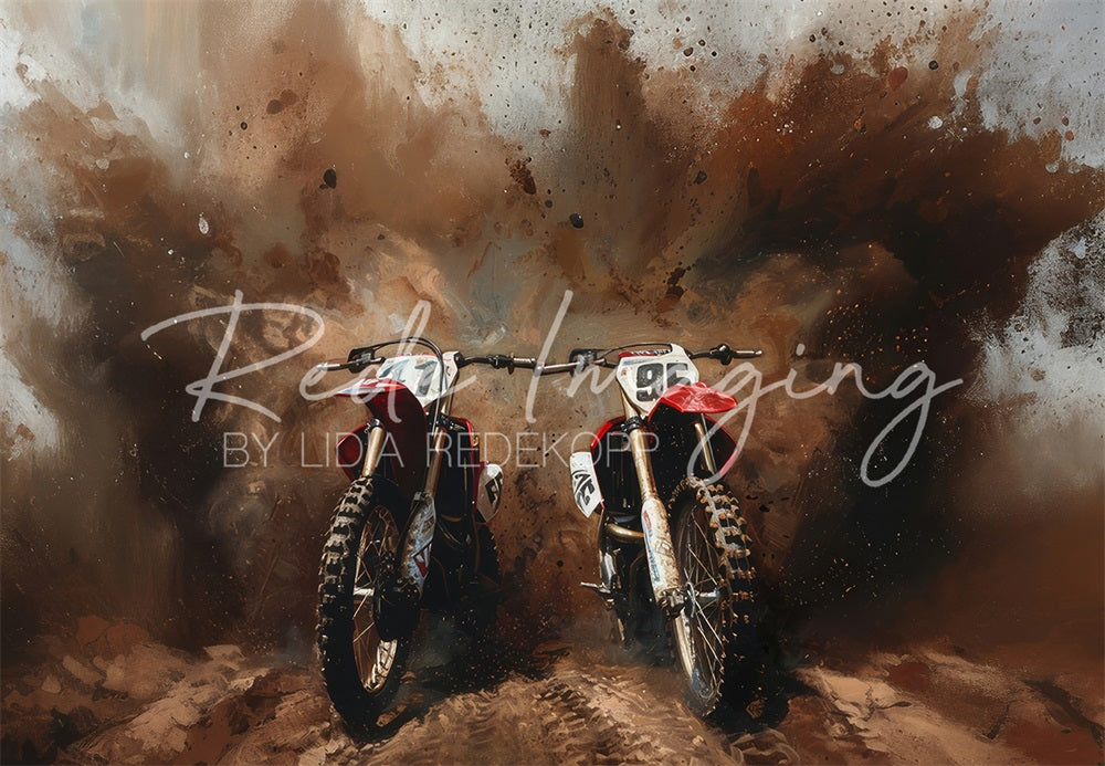 Kate Brown Soil Storm Dirty Moto Bike Backdrop Designed by Lidia Redekopp