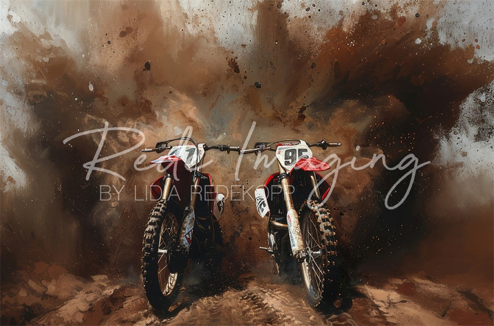 Soil Storm Dirty Moto Bike Foto Achtergrond Ontworpen door Lidia Redekopp