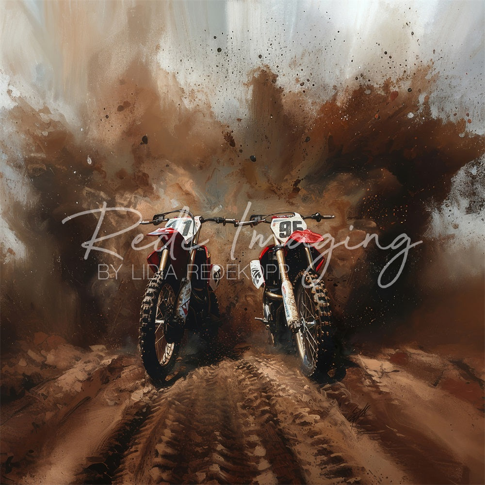 Soil Storm Dirty Moto Bike Foto Achtergrond Ontworpen door Lidia Redekopp