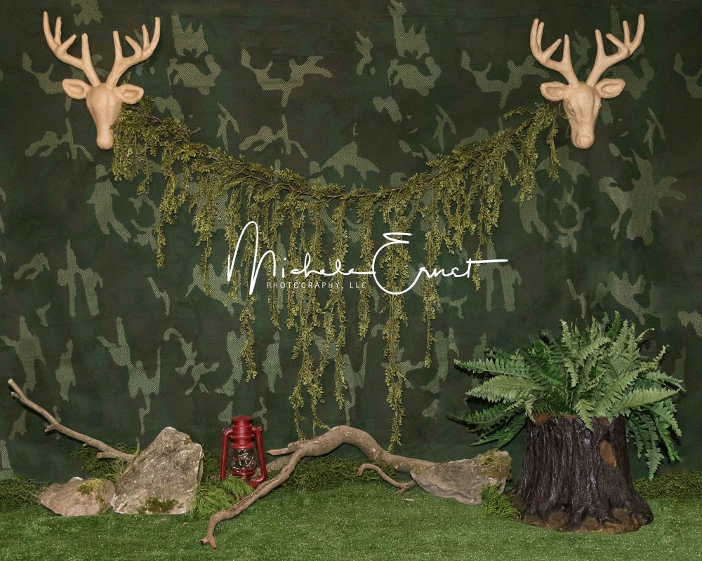 Kate Wild Adventure Green Camo Forest Backdrop Designed By Michele Ernst Photography